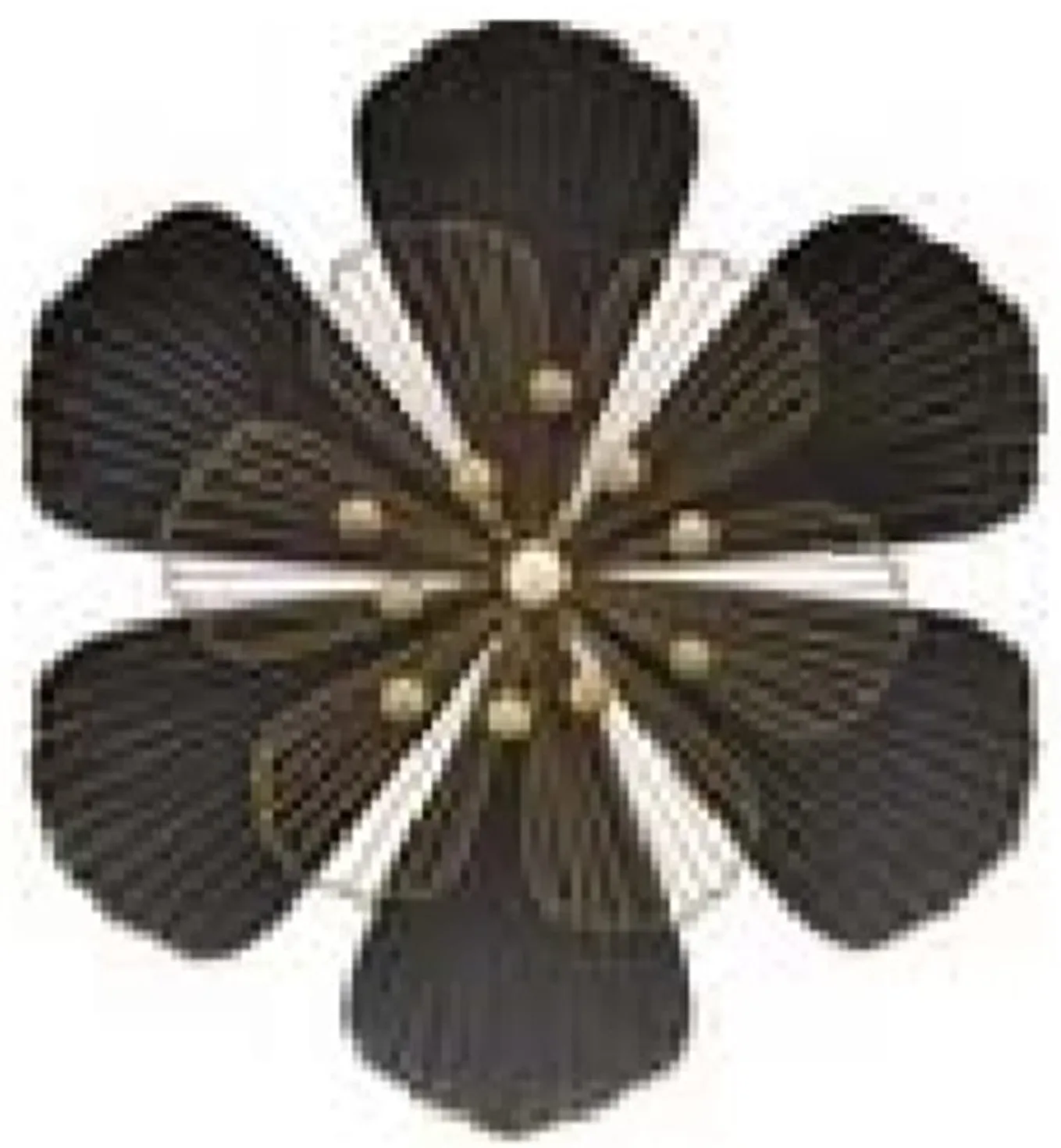 Large Bronze and Gold Metal Flower Art 20" Round