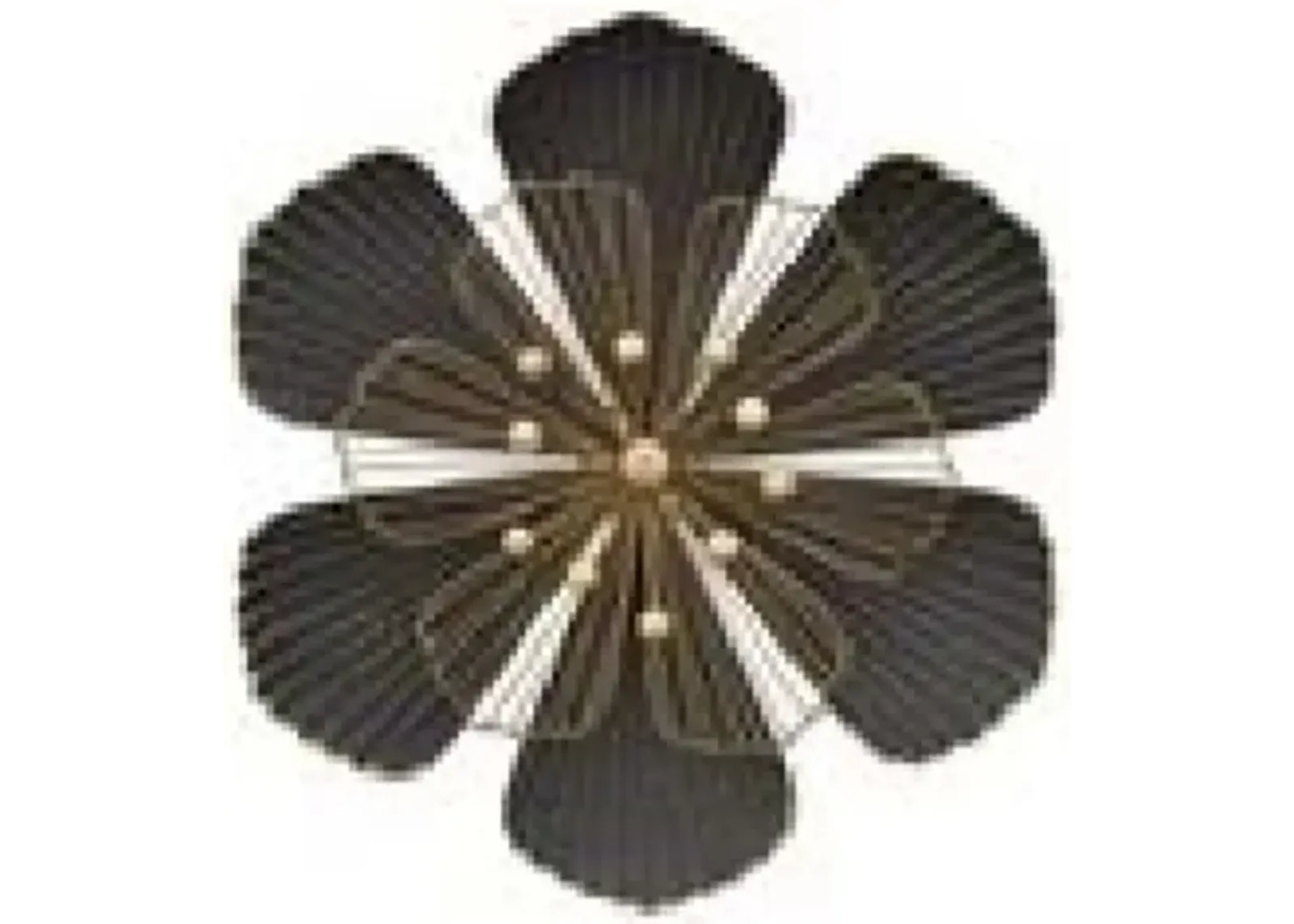 Small Bronze and Gold Metal Flower Art 17" Round