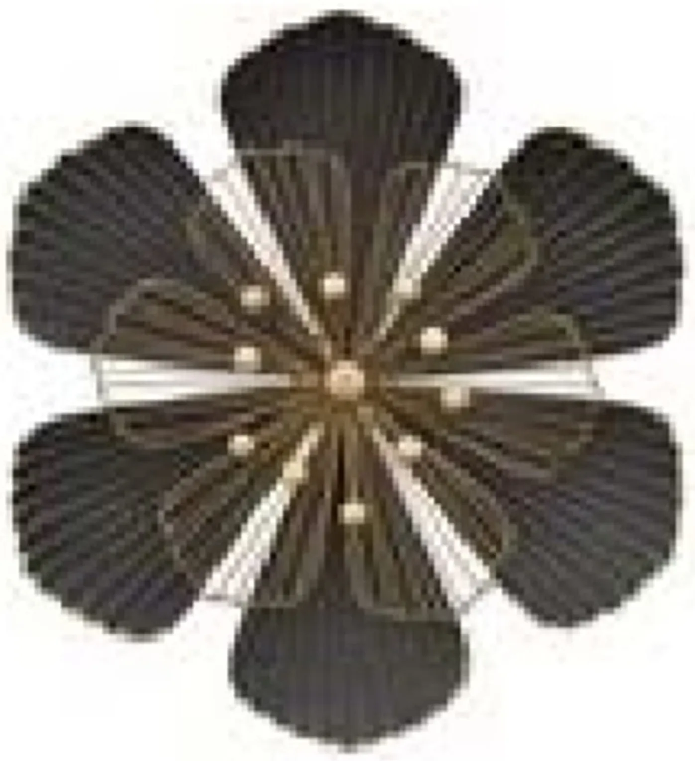 Small Bronze and Gold Metal Flower Art 17" Round