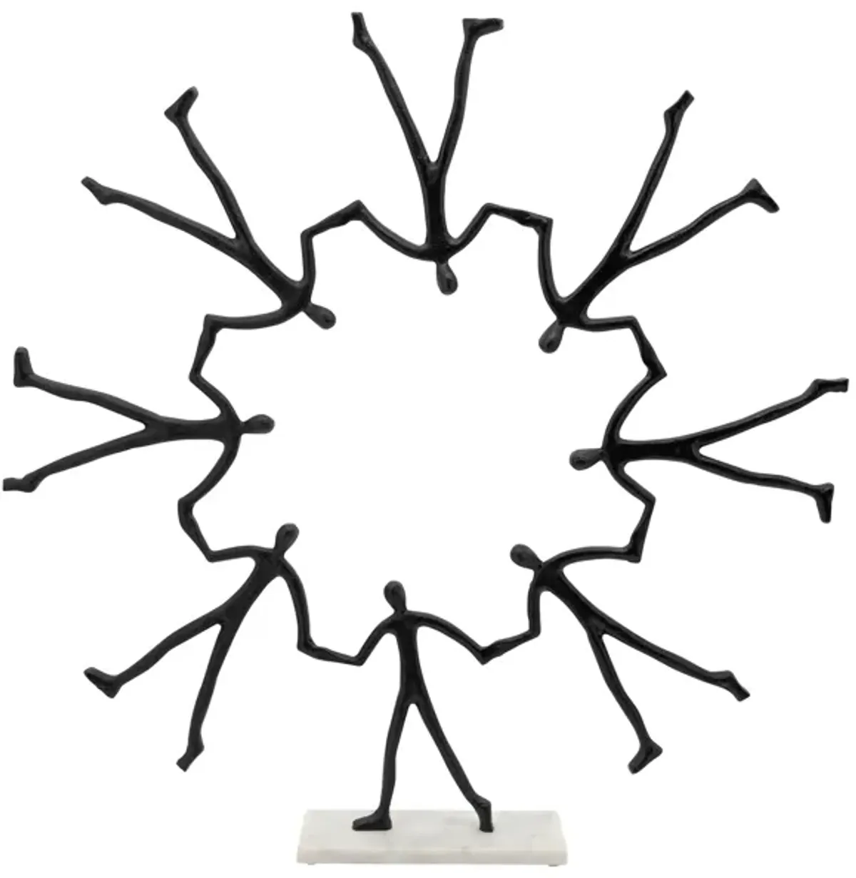 Metal People Holding Hands 30"H