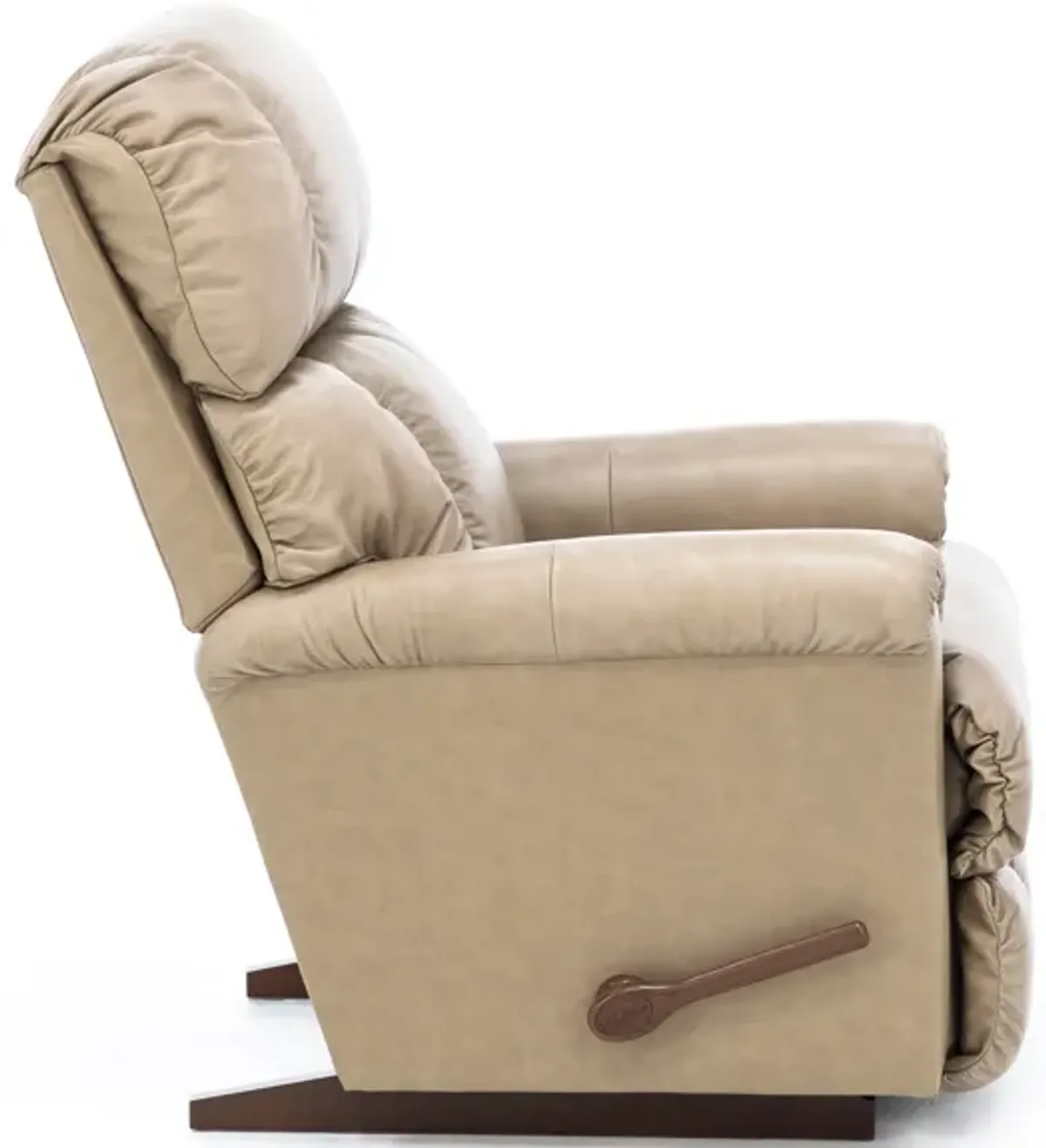 Pinnacle Leather Rocker Recliner in Dune