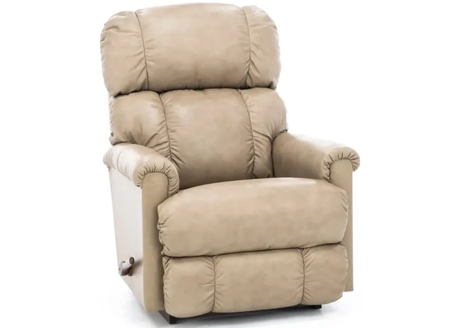 Pinnacle Leather Rocker Recliner in Dune