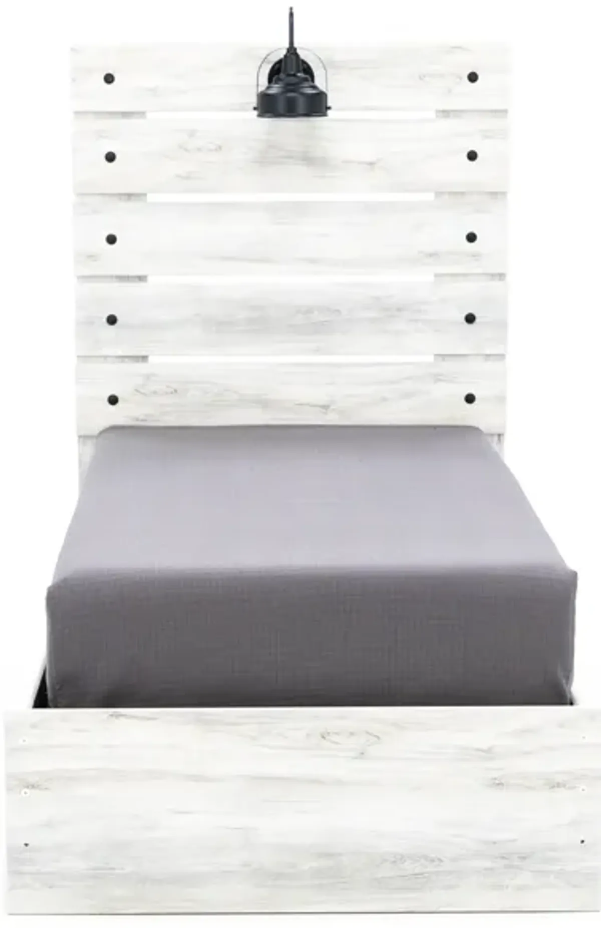 Dylan White Twin Panel Bed