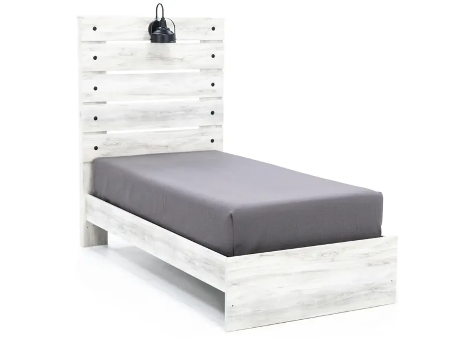 Dylan White Twin Panel Bed