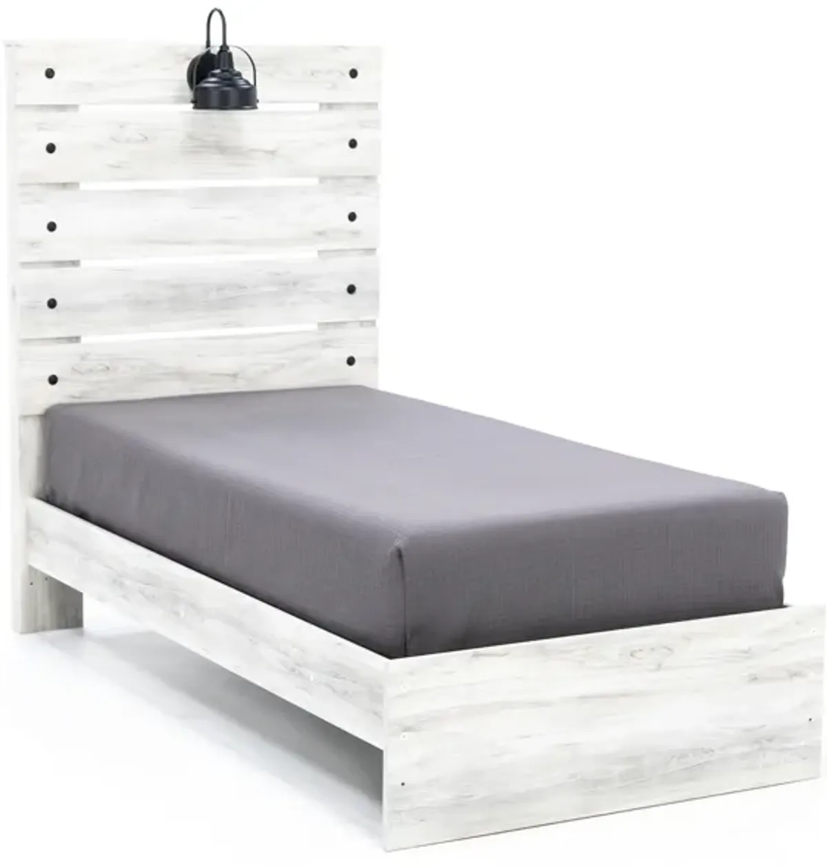 Dylan White Twin Panel Bed