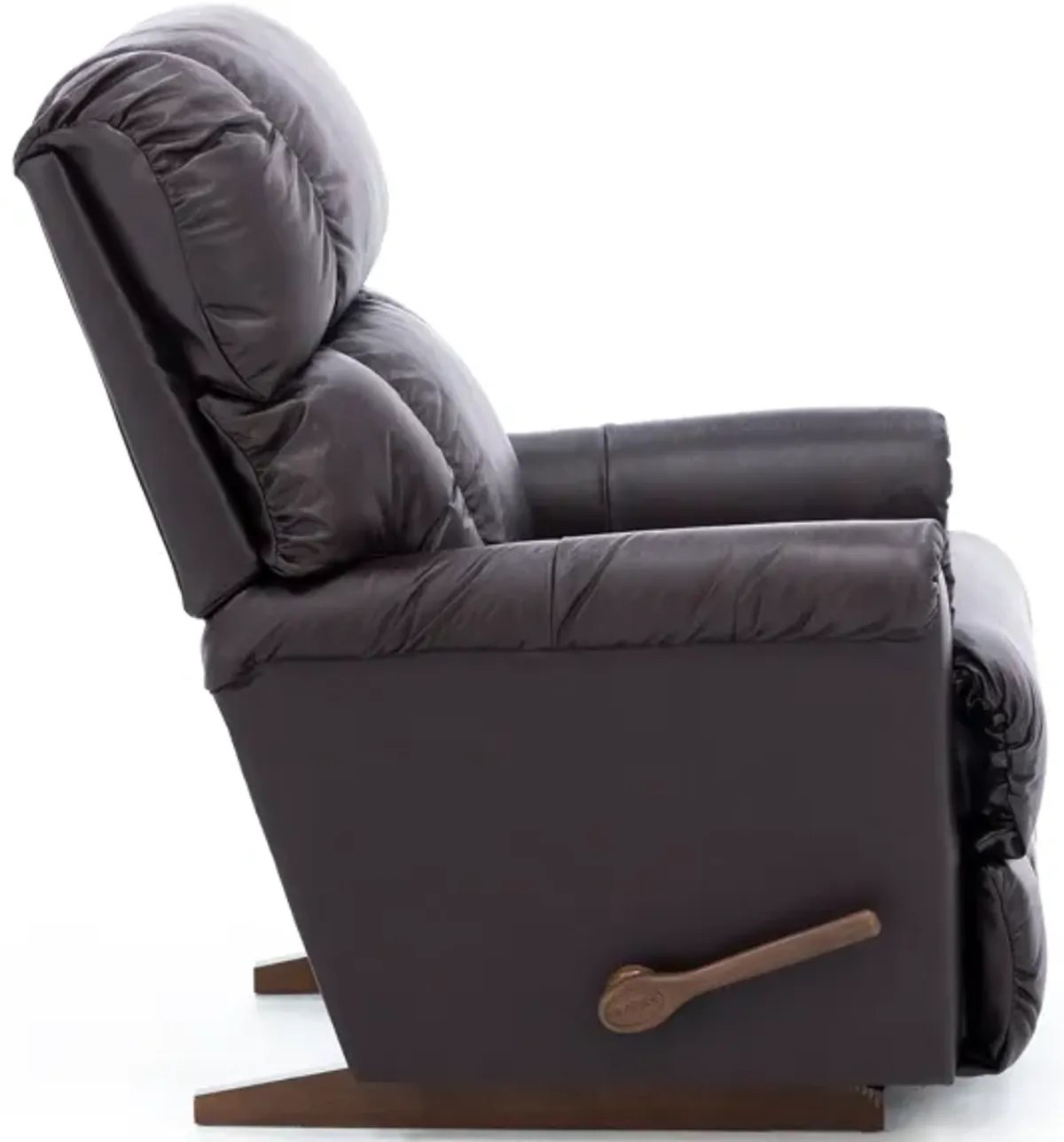 Pinnacle Leather Rocker Recliner in Cedar