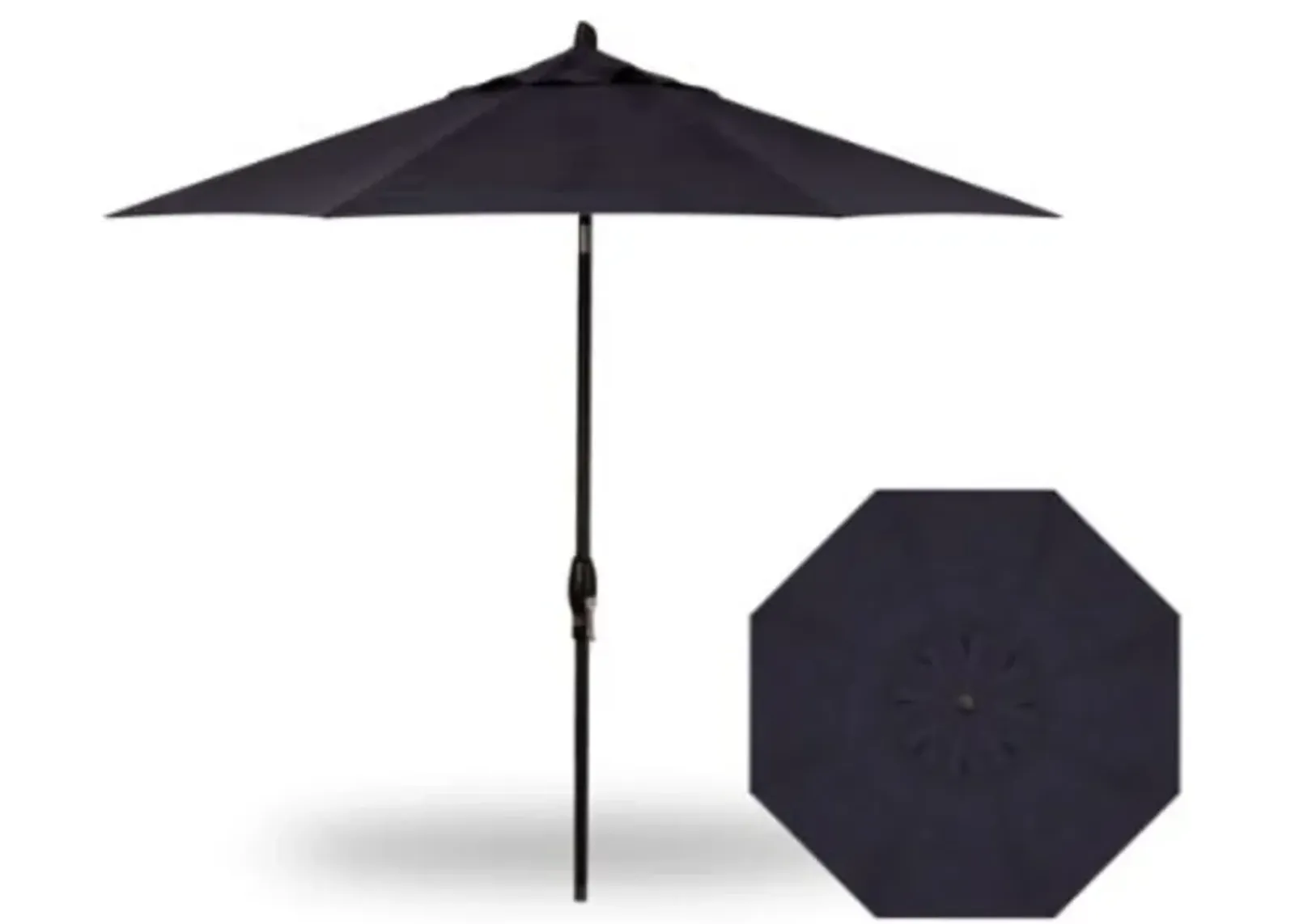 9' Navy Push Button Tilt Umbrella