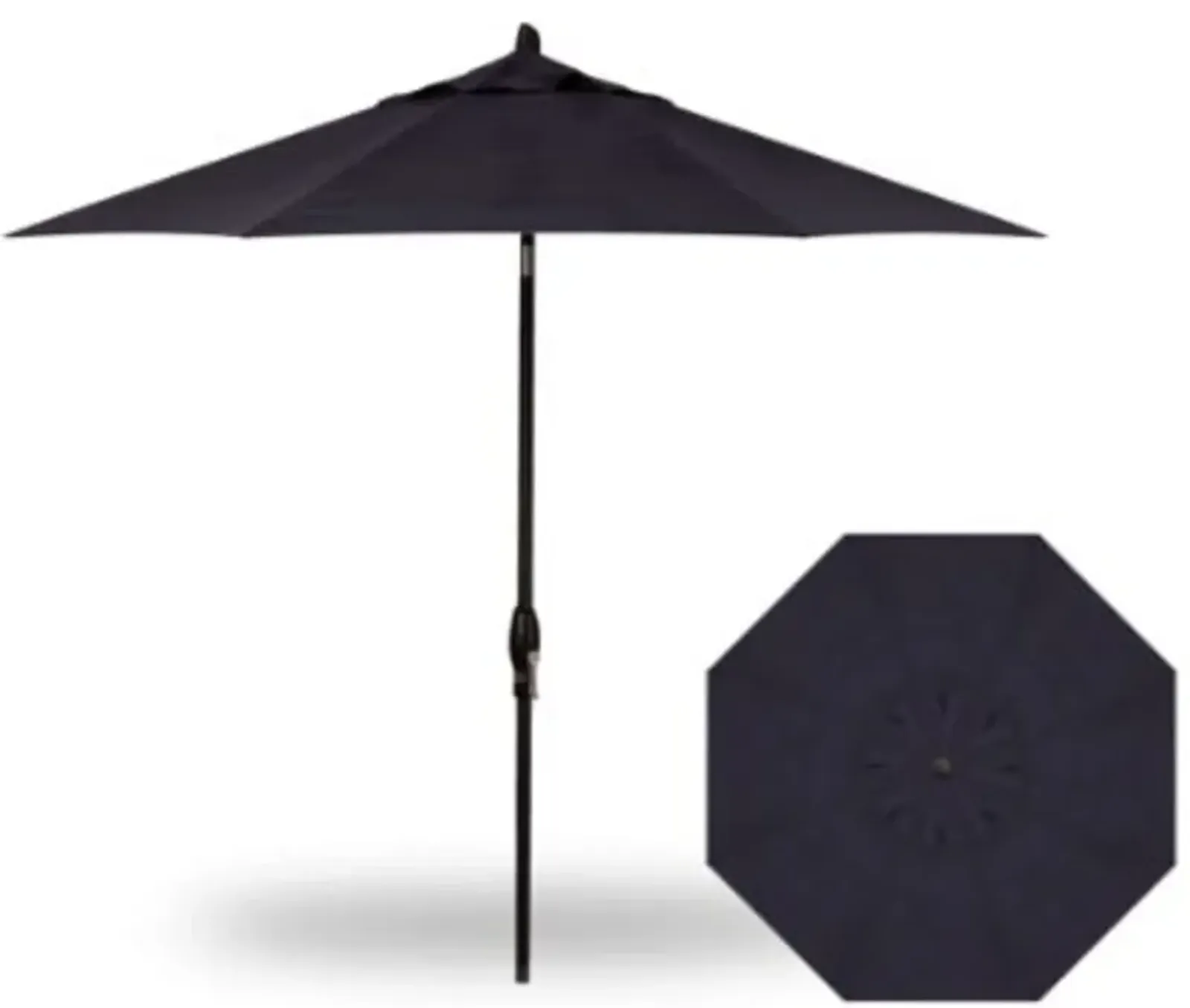 9' Navy Push Button Tilt Umbrella