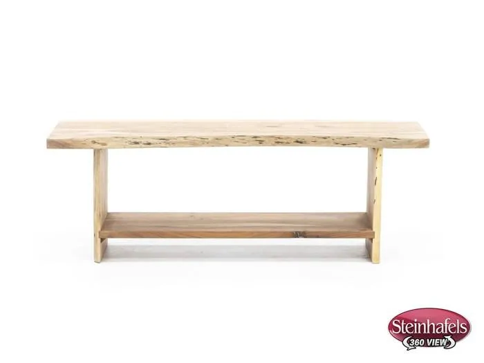 Essential Light Brown Live Edge Bench