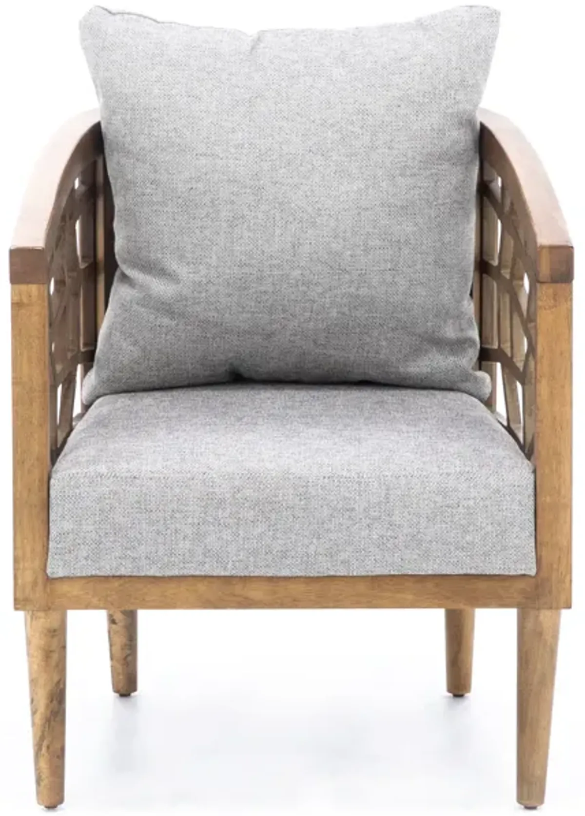 Crackle Accent Chair in Light Grey