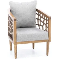 Crackle Accent Chair in Light Grey
