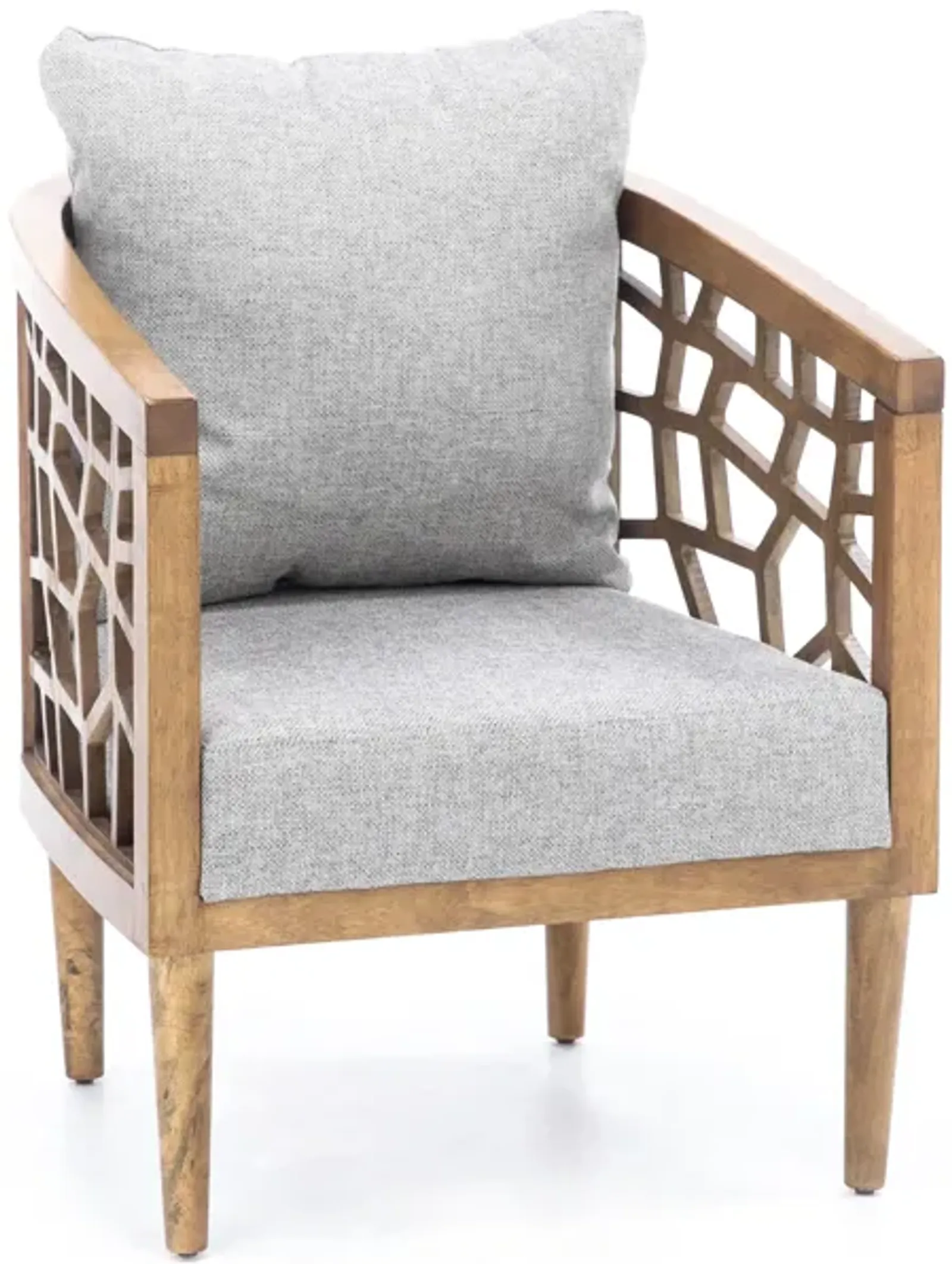 Crackle Accent Chair in Light Grey