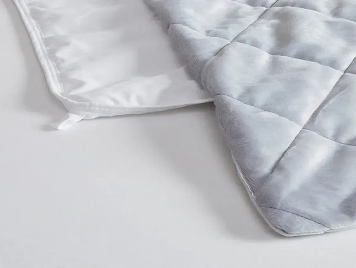 Beautyrest Grey Luxury Quilted Mink Weighted Blanket