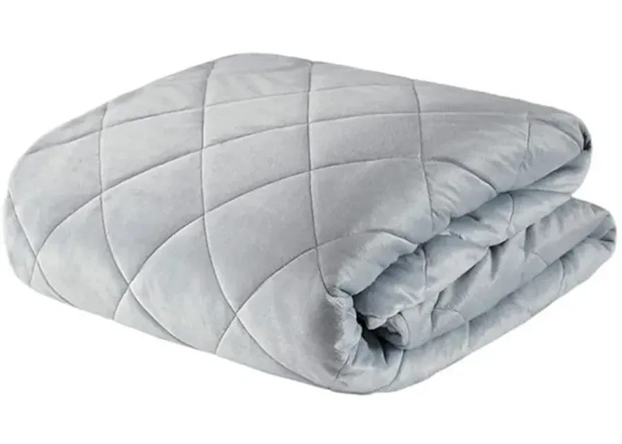 Beautyrest Grey Luxury Quilted Mink Weighted Blanket