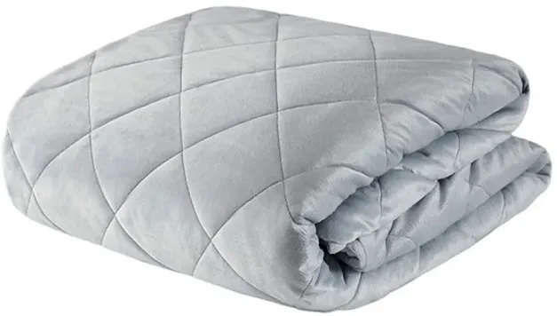 Beautyrest Grey Luxury Quilted Mink Weighted Blanket