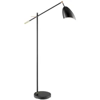 Black Metal Adjustable Floor Lamp 57.5"H