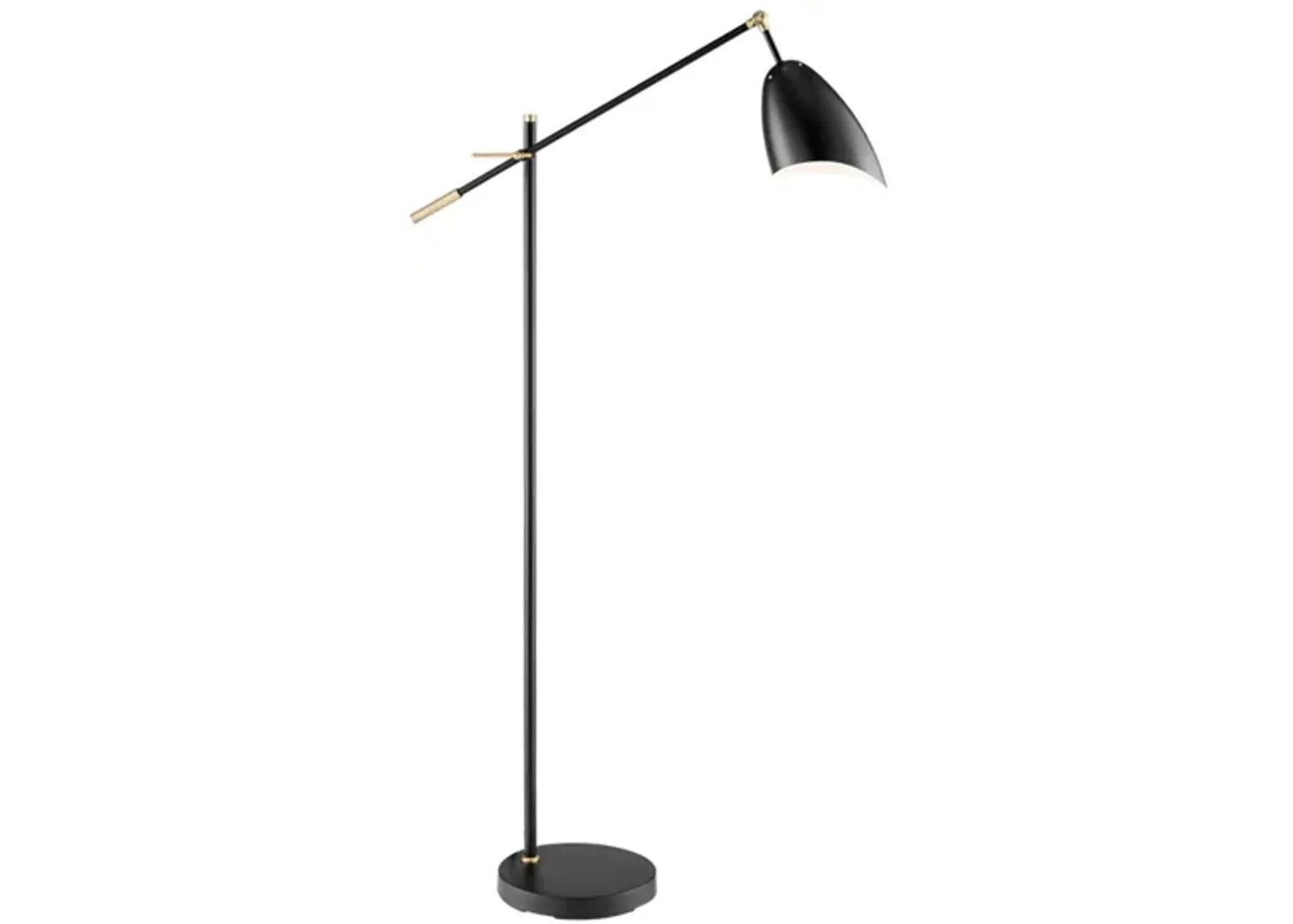 Black Metal Adjustable Floor Lamp 57.5"H