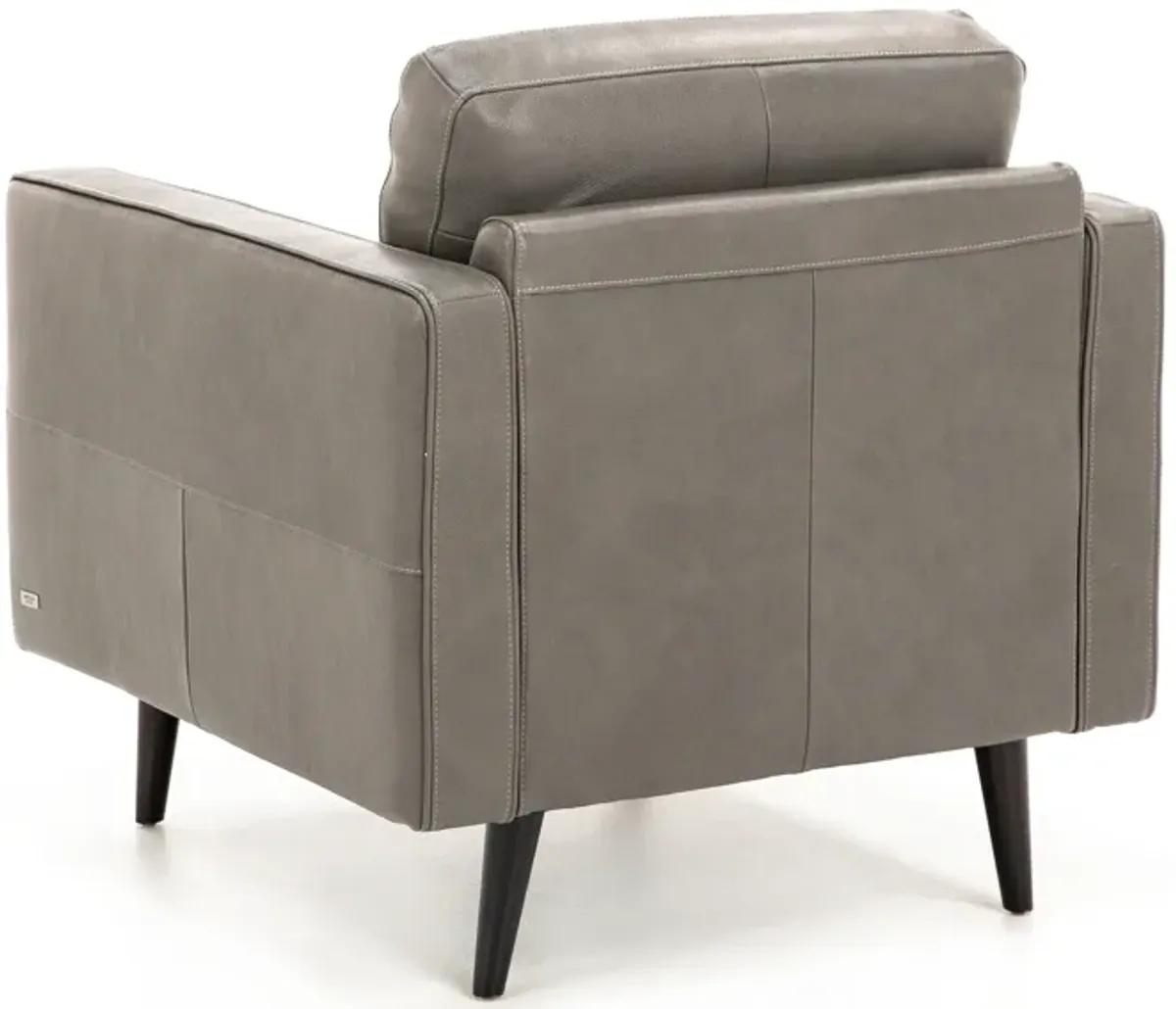 Turin Leather Chair in Dark Grey