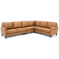 Paisley 4-Pc. Leather Sectional