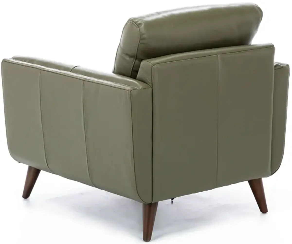 Naomi Leather Chair in Oregano