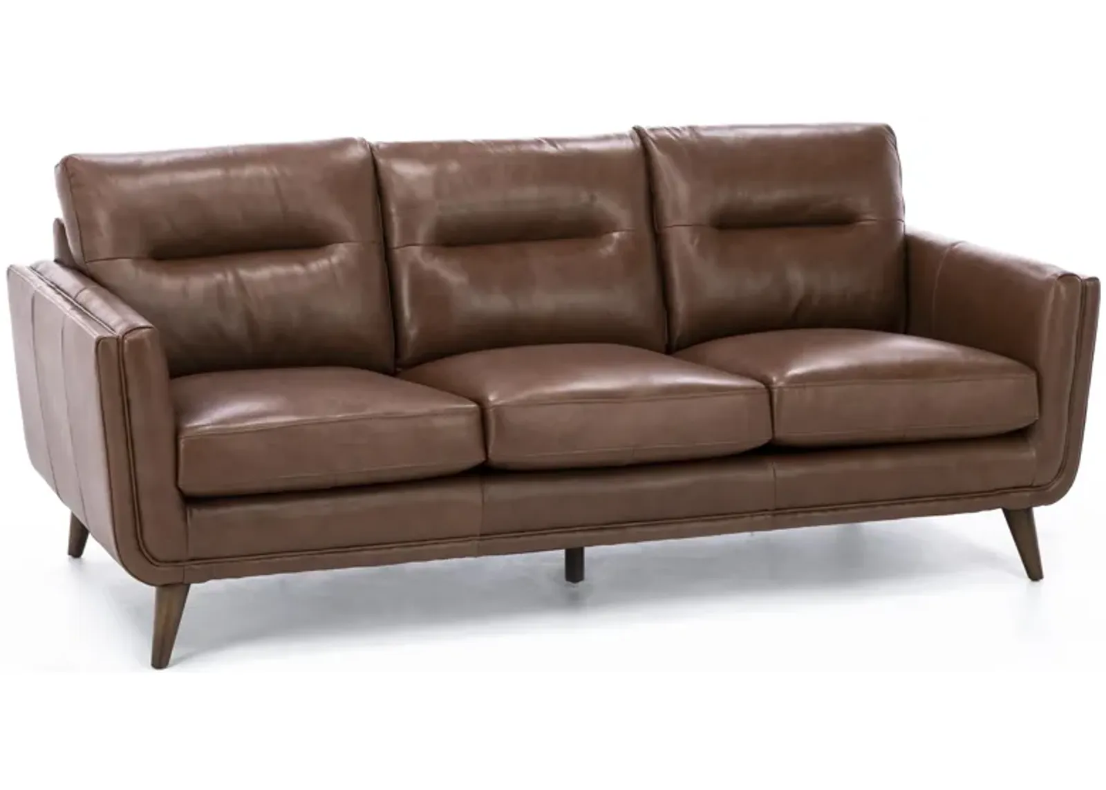 Naomi Leather Sofa in Cobblestone