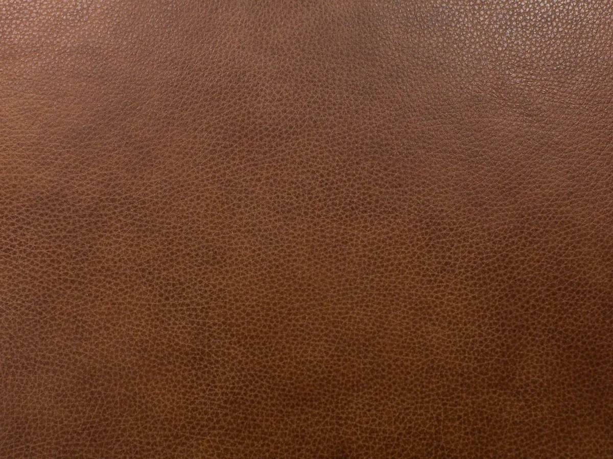 Naomi Leather Ottoman in Cobblestone