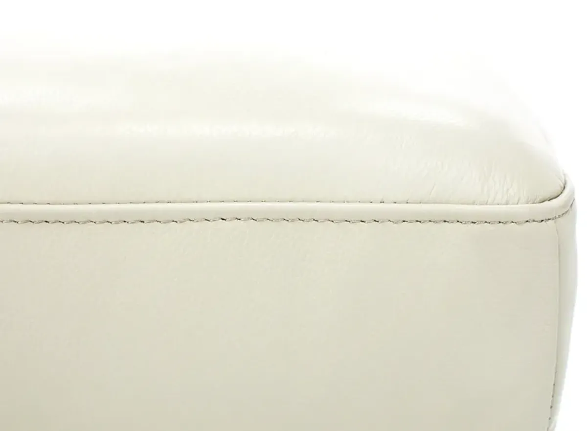 Naomi Leather Sofa in Stone