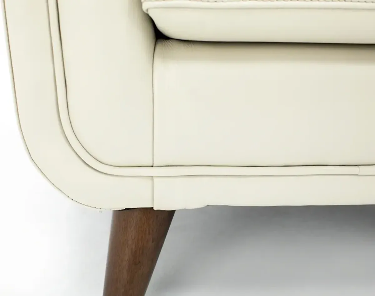 Naomi Leather Chair in Stone