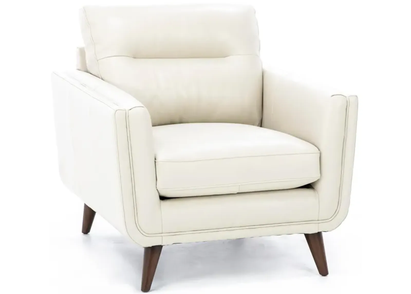 Naomi Leather Chair in Stone