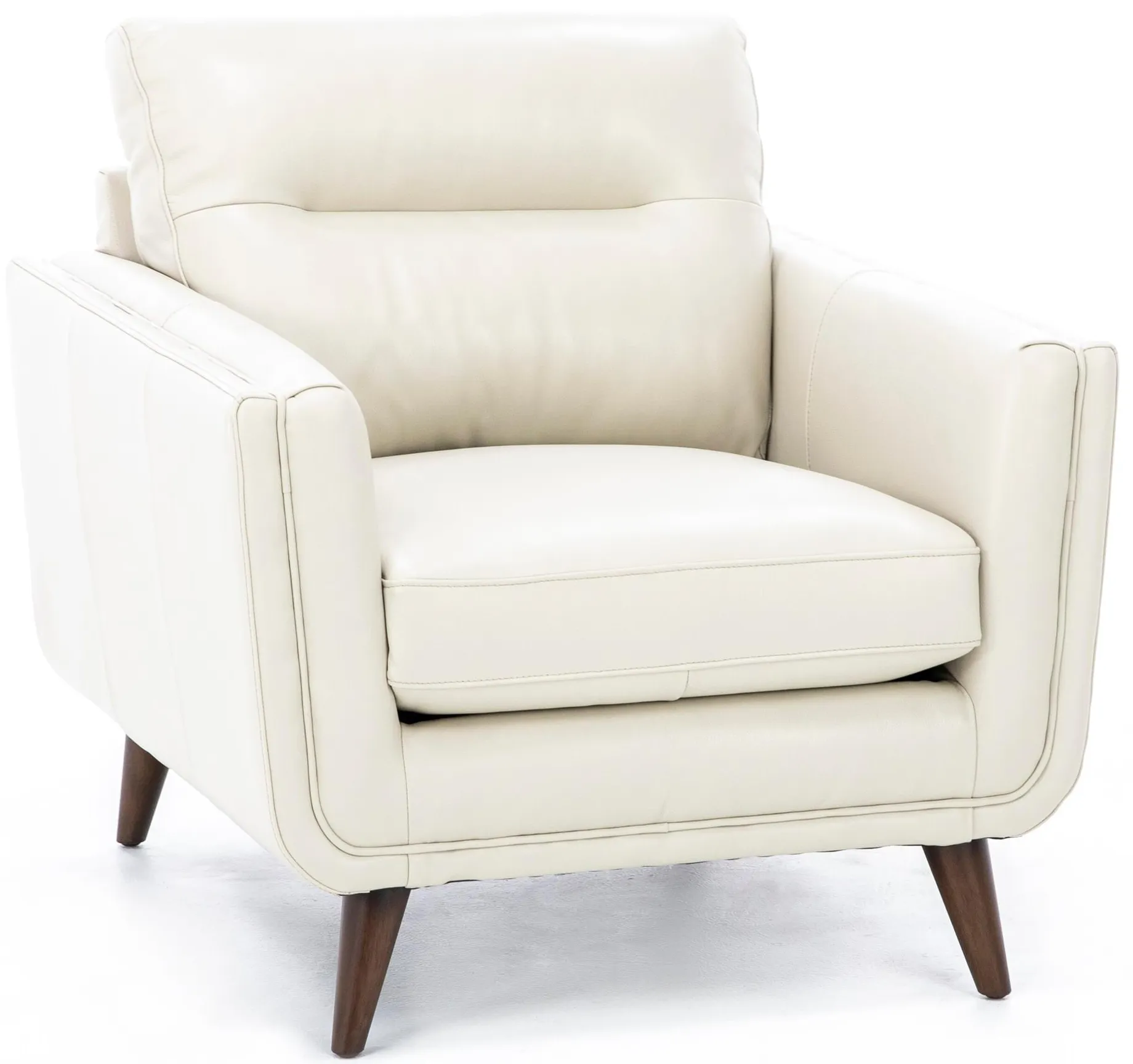 Naomi Leather Chair in Stone
