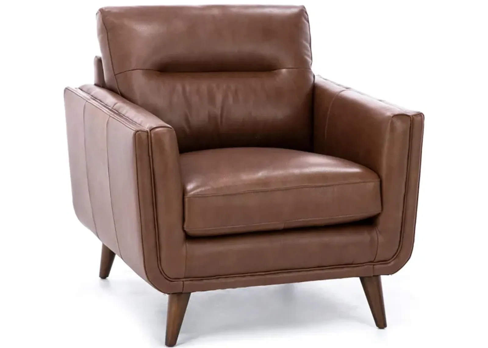 Naomi Leather Chair in Cobblestone