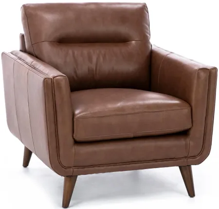 Naomi Leather Chair in Cobblestone
