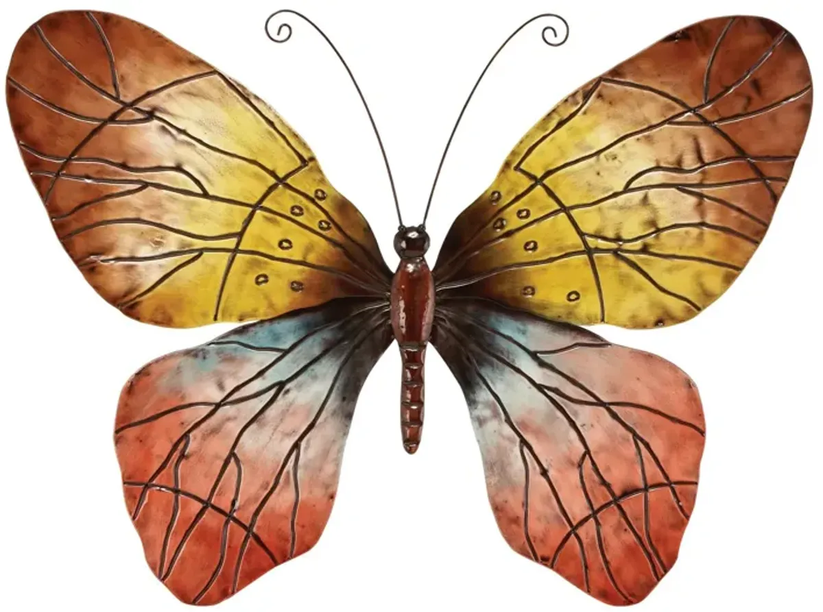 Metal Butterfly Wall Decor 36"W x 28"H