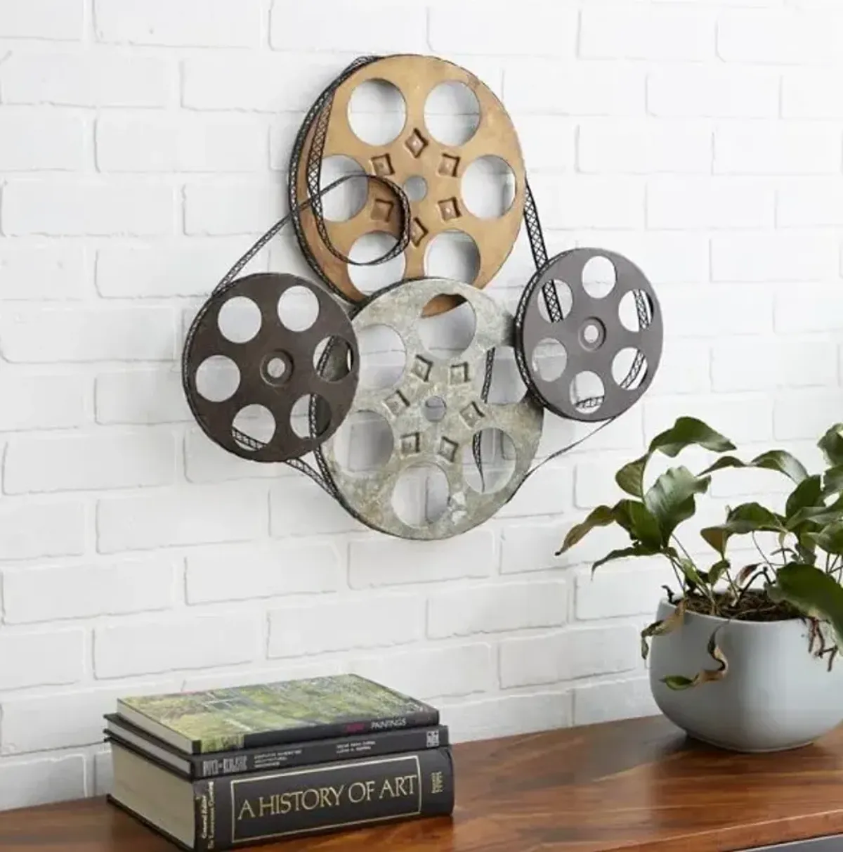 Movie Reel Metal Wall Décor 25"W x 22"H