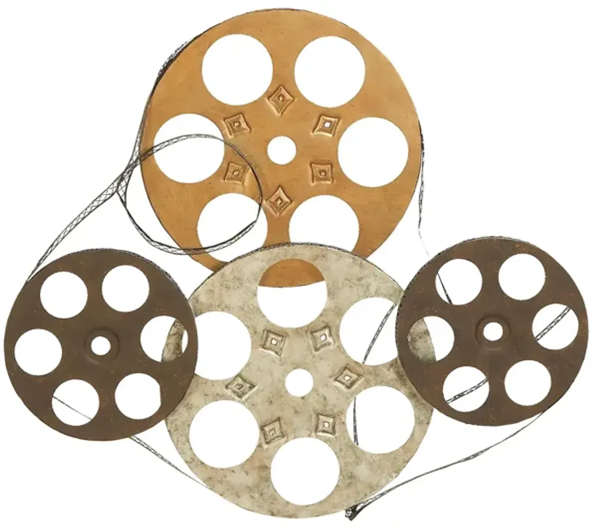 Movie Reel Metal Wall Décor 25"W x 22"H