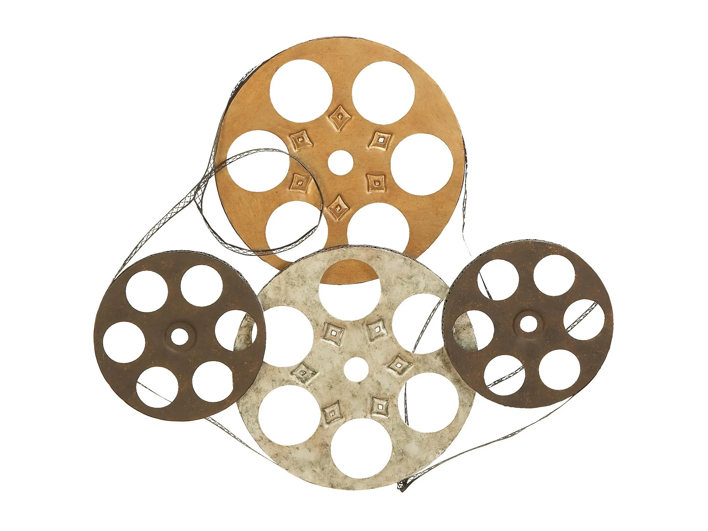 Movie Reel Metal Wall Décor 25"W x 22"H