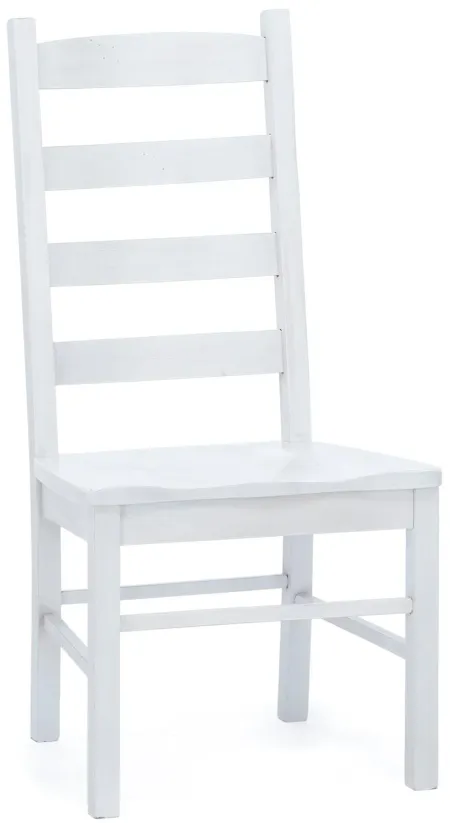 Daniels' Amish Ladderback Side White Chair