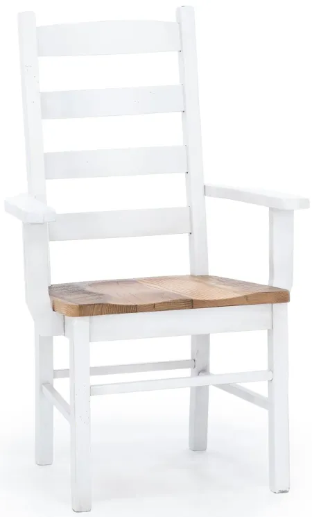 Daniels' Amish Ladderback Arm Chair Two Tone
