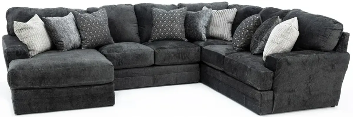 Snuggler 3-Pc. Sectional In Smoke Left-Facing In Smoke