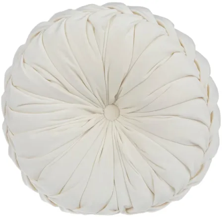 Ivory Pleated Pillow 16"