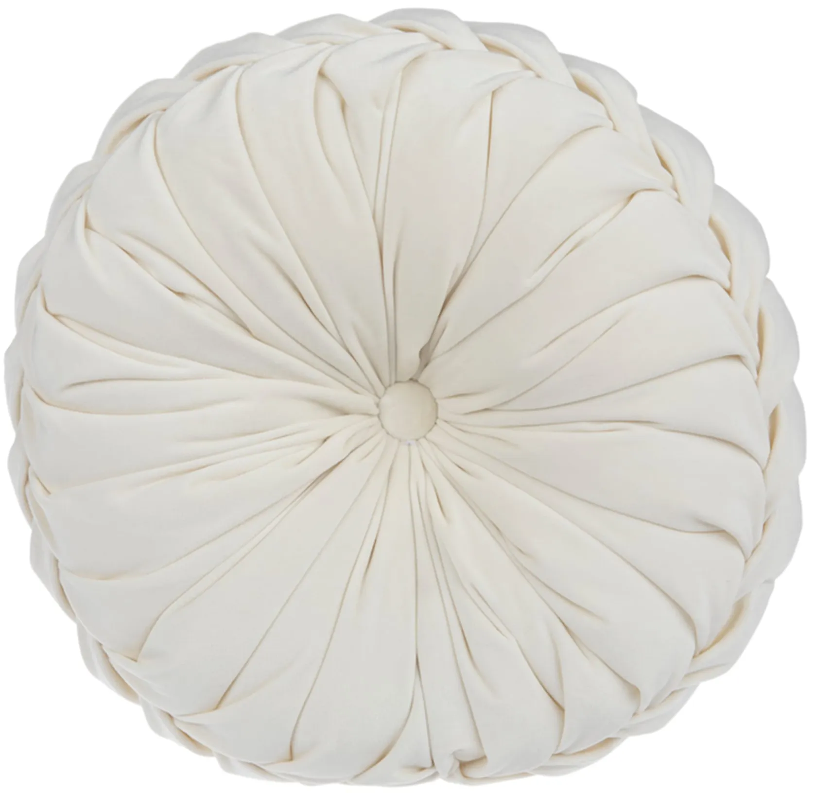 Ivory Pleated Pillow 16"