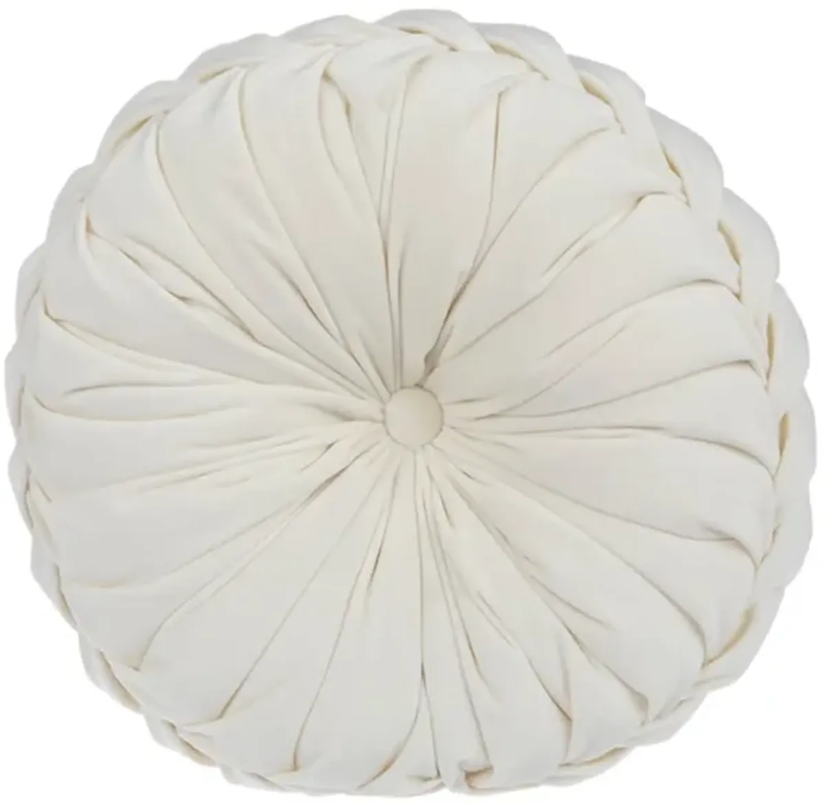 Ivory Pleated Pillow 16"