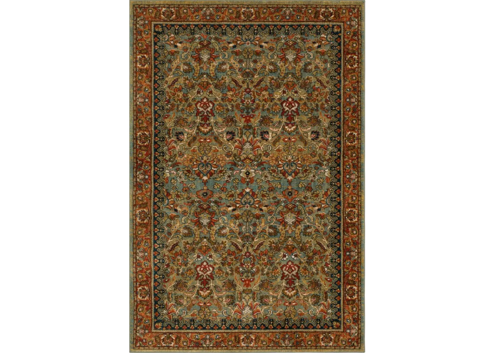 Spice Market Aqua Area Rug 5'3"W x 7'10"L