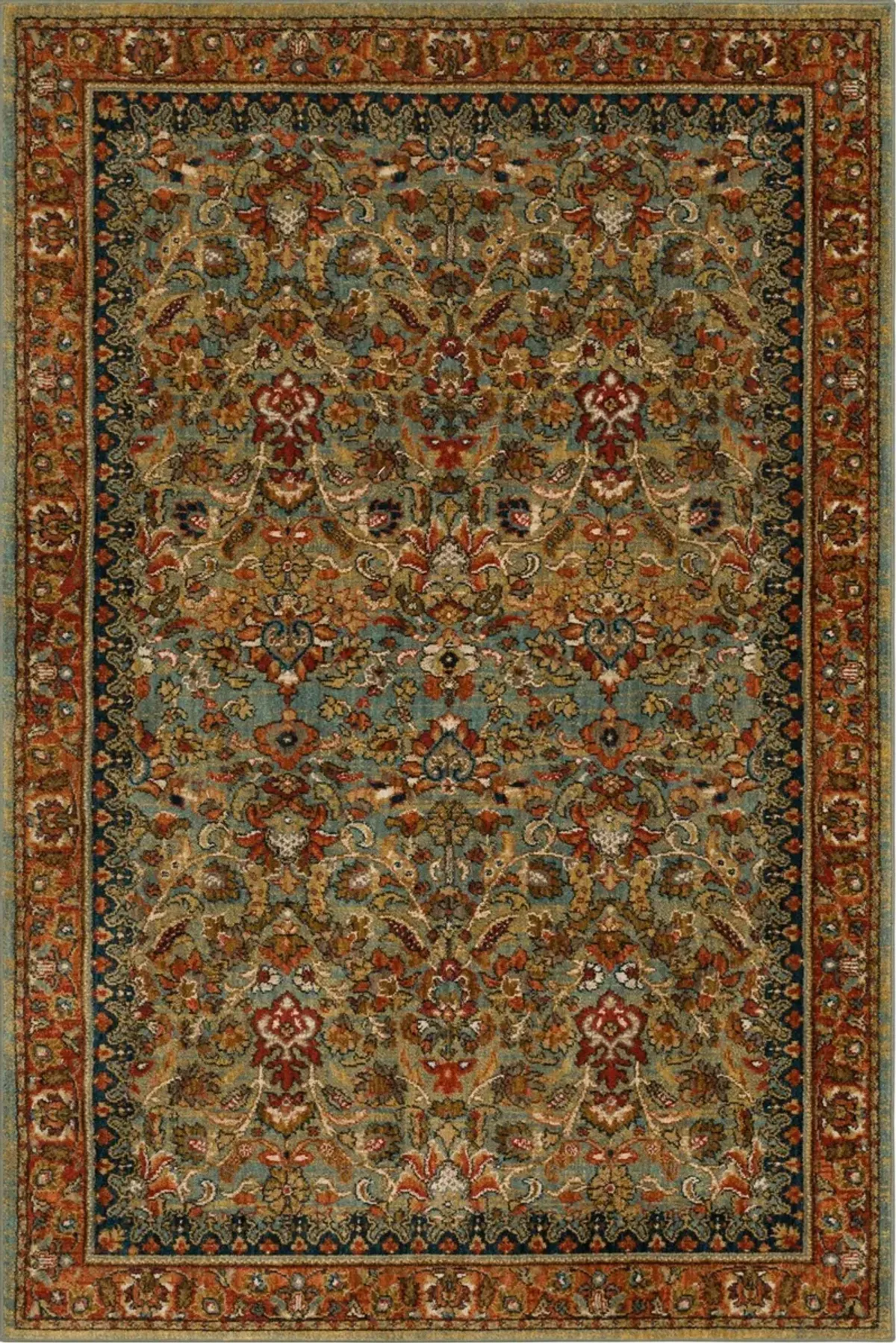 Spice Market Aqua Area Rug 5'3"W x 7'10"L