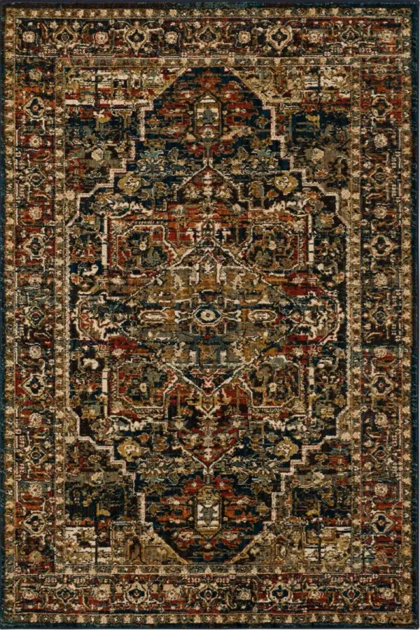 Spice Market Navy Area Rug 5'3'"W x 7'10"L