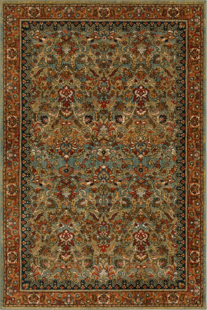 Spice Market Aqua Area Rug 8'W x 11'L