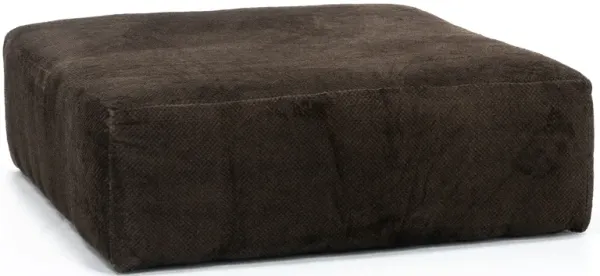 Large Snuggler Cocktail Ottoman In Chocolate In Brown
