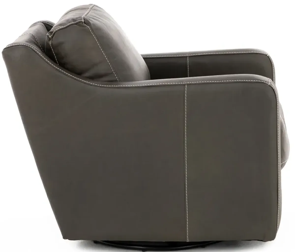 Tanya Leather Swivel Accent Chair