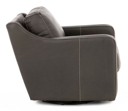 Tanya Leather Swivel Accent Chair