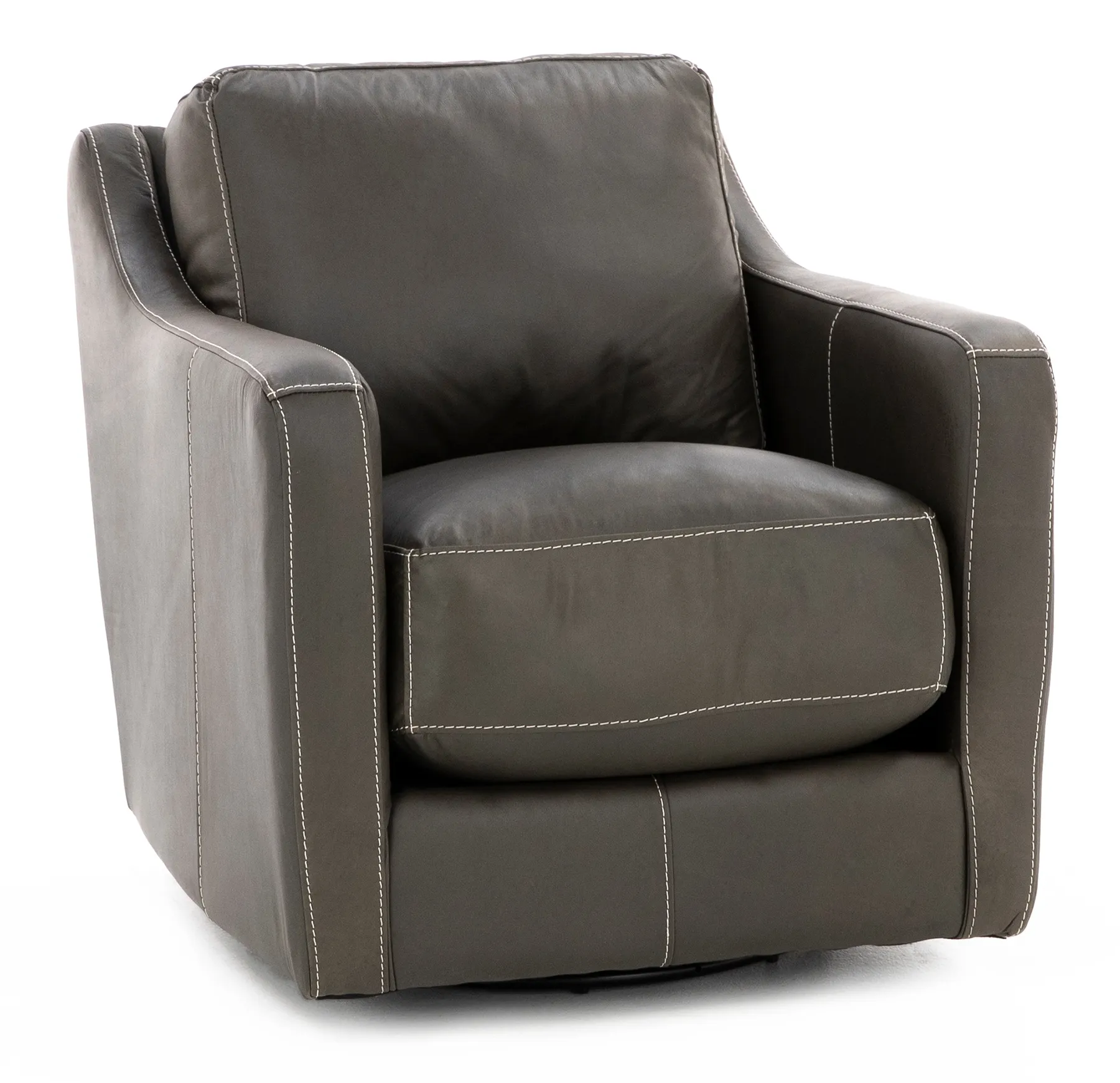 Tanya Leather Swivel Accent Chair